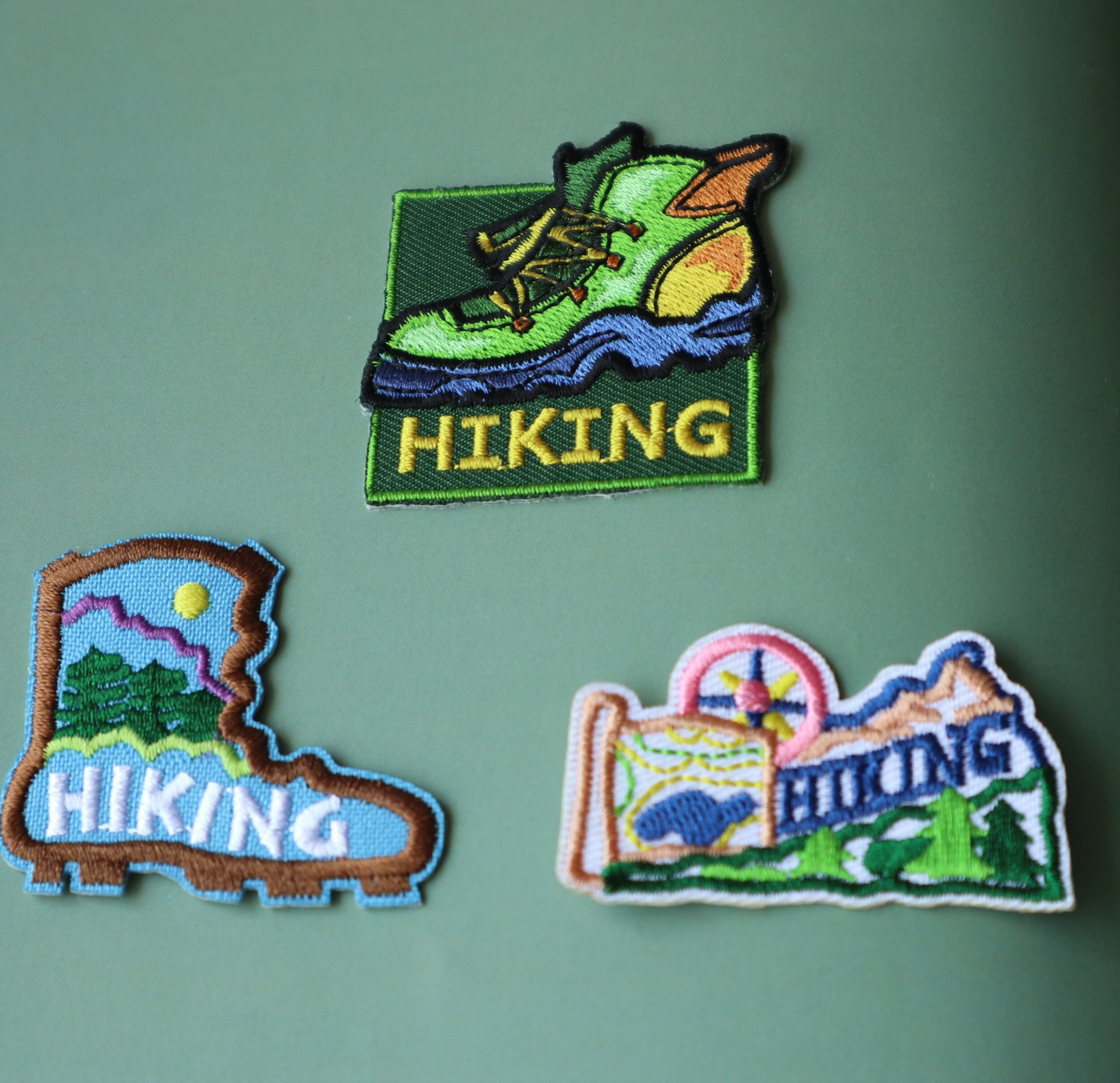 Set of 10pcs Bulk Lot Pack Fun Patches Outdoor Camping Explore Collection Embroidered  Iron on Patch Badge 5-8cm 2-3inch 