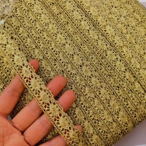 1 yard 10 yards lot en gros or volants dorés dentelle de venise garniture bricolage couture biding 1,7 cm