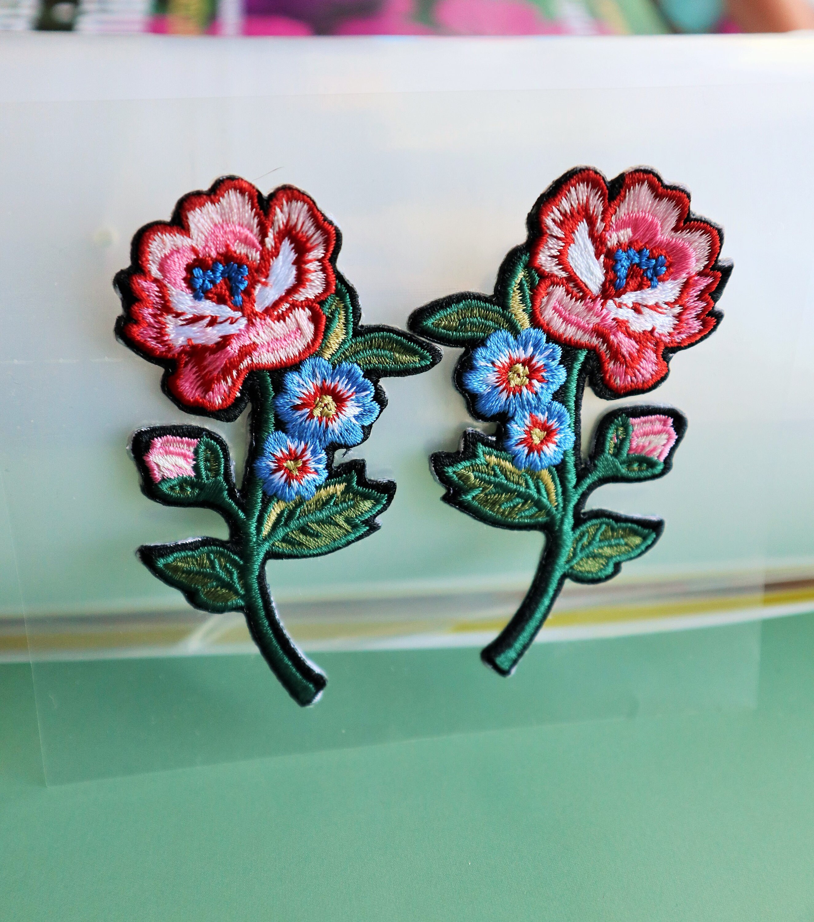 Sewing & Fiber Sewing & Needlecraft 4pcs 10pcs bulk lot red blue rose