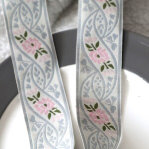 1yard 10yards  bulk lot pink flower   embroidered     ribbon,  diy  hair craft   gift wrapping  headband  3.3cm 2.4inch