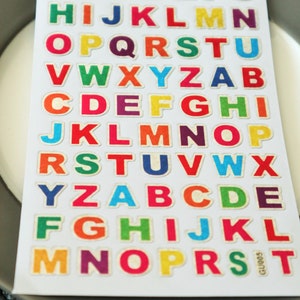 10sheets bulk lot  alphabets  letter sticker sheets  vinyl decal | scrapbooking | bullet journal party favor  9.5x15cm about 4x6inch