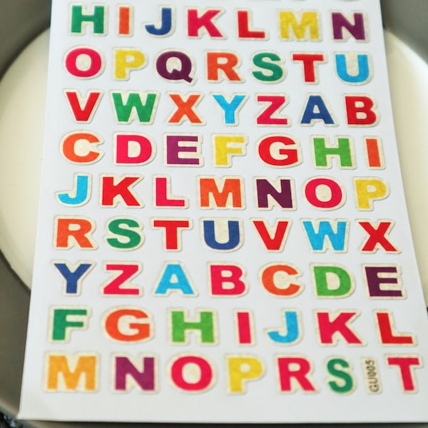 Letter Stickers Etsy