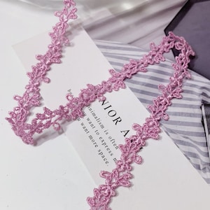 2 yards 26 yards en vrac lilas violet venise fleur dentelle garniture bricolage couture accessoire pour cheveux robe de poupée de mariage 1,2 cm