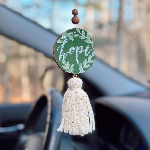 Hand Painted Car Charm, Car Accessories, Hanging Car Charm, Wood Slice Car  Charm, Gifts for Her, Stocking Stuffers, Stocking Stuffer for Her