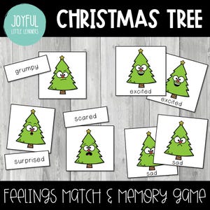 Christmas Tree Feelings Card Game | Christmas Tree Emotions