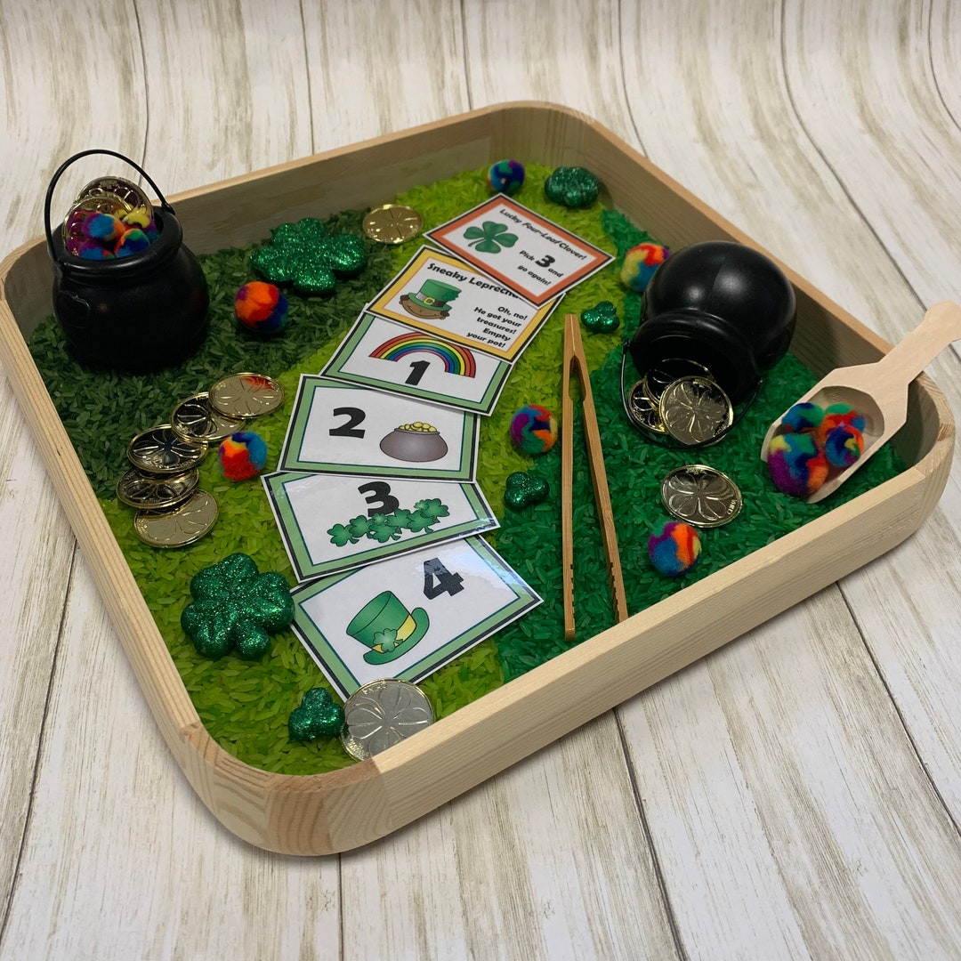 St. Patrick’s Day Sensory Bin Ft. Counting Game - Etsy