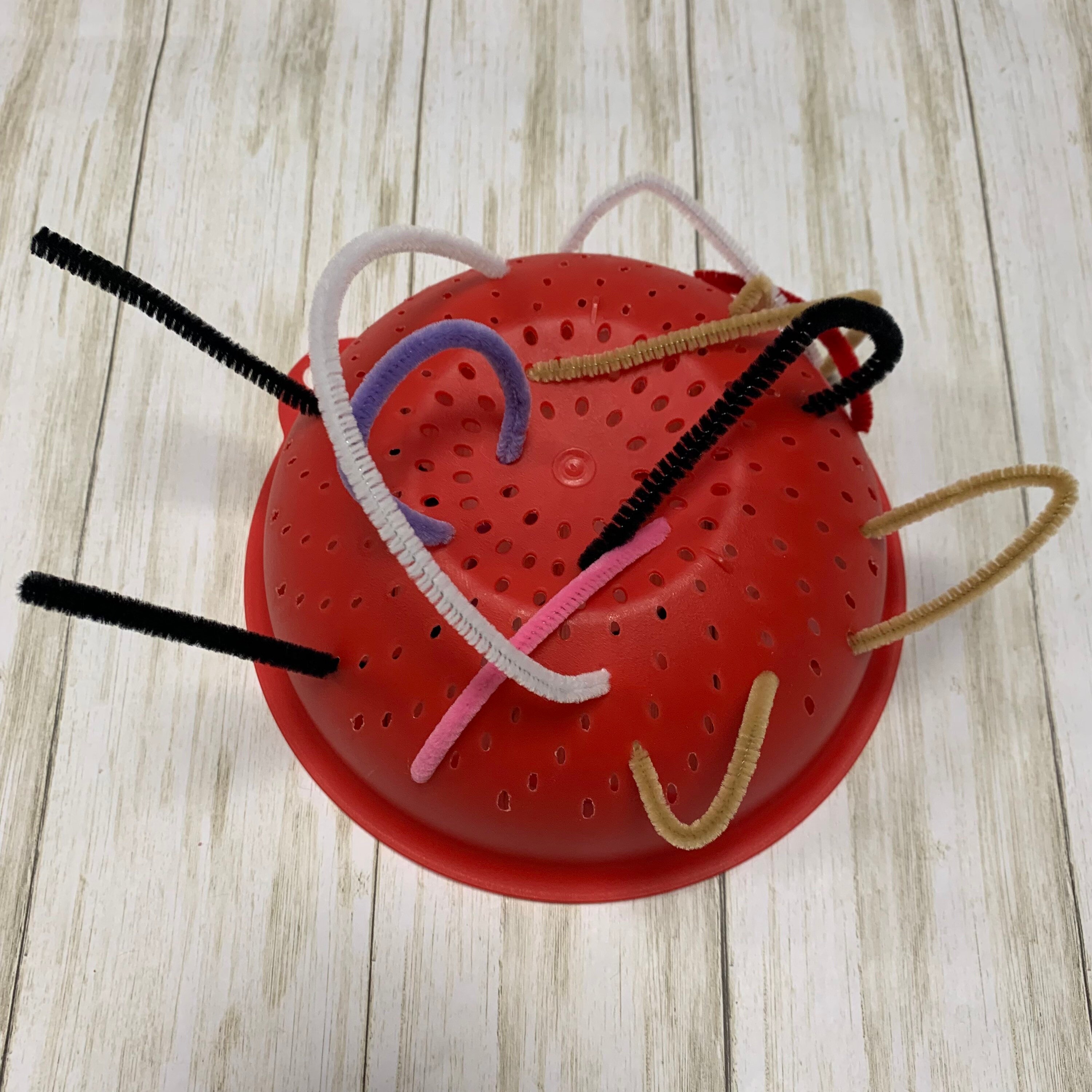 Pipe Cleaner Colander Lacing & Threading Toddler Busy Bag Etsy