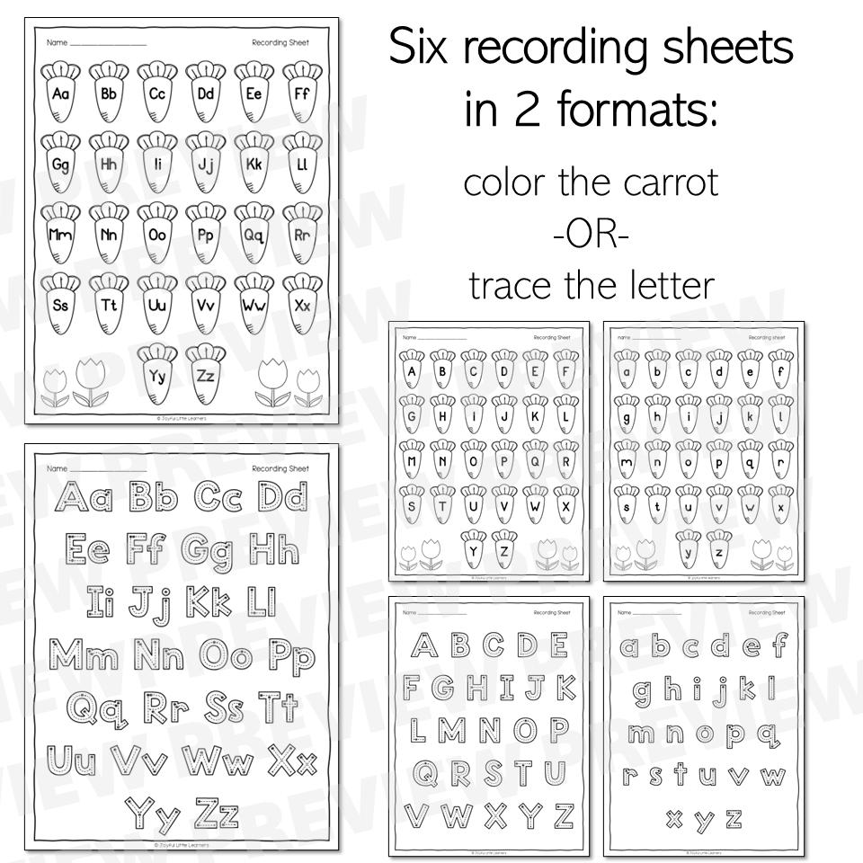 Feed the Bunny Letter Recognition | Feed Me Easter Spring Letter Naming ...