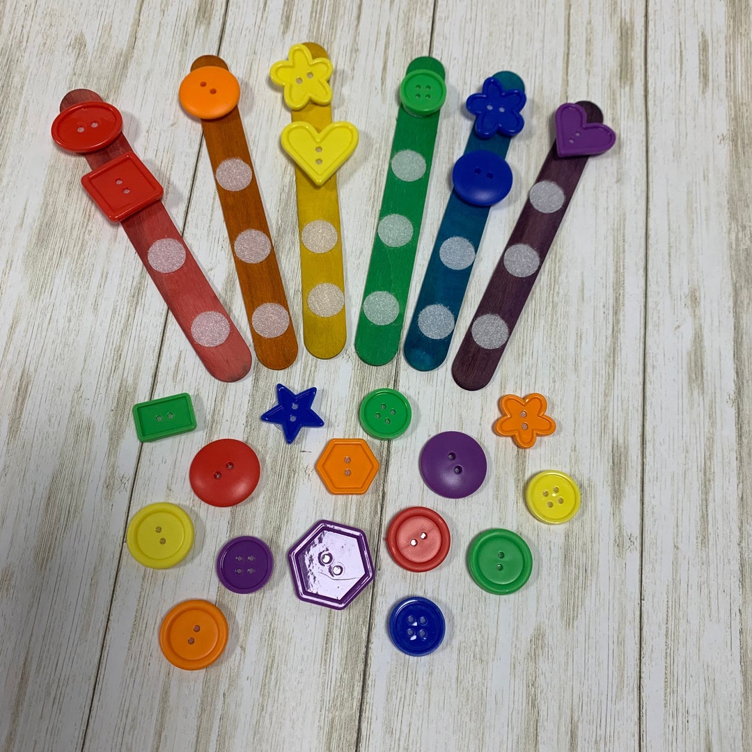 Button Color Sorting Toddler Busy Bag - Etsy