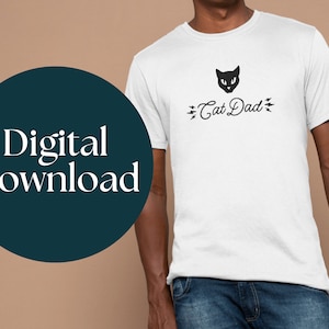 Kat papa SVG, PNG, EPS - Vaderdagcadeau SVG, Cool Dad SVG, Free Spirit SVG, Instant Download digitale bestanden