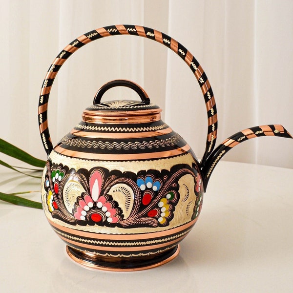 Arrosoir pour fleurs en cuivre, pot d'arrosage en cuivre fait main, pichet en cuivre pur, mini pot d'arrosoir pour plantes, arrosoir pour fleurs en cuivre.