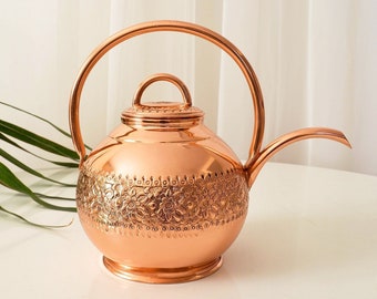 Copper Flower Watering Can, Handmade Copper Watering Pot, Pure Copper Pitcher, Mini Plant Watering Pot, Copper Watering Can for Flower.