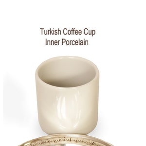 2 Oz. Inner Porcelain for Turkish Coffee Cups, Arabic Coffee Cup Porcelain, Espresso Porcelain Inner Cup, Turkish Coffee Cup Inner Porcelain