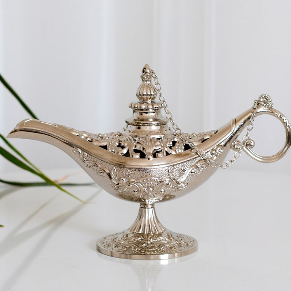 Aladdin's Magic Lamp, Genie Lamp, Incense Holder, Incense Burner, Candle Holder, Kerosene Lamp, Aladdin Censer, Aladdin Oil Lamp, Oil Burner