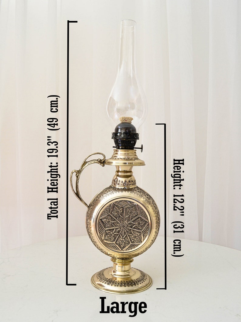 Copper Oil Lamp Turkish Oil Lamp Kerosene Lantern Etsy