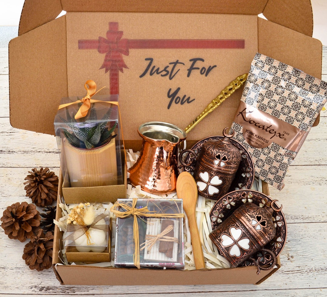 Coffee Lover's Gift Box, Turkish Coffee Set Gift Box, Coffee Gifts for