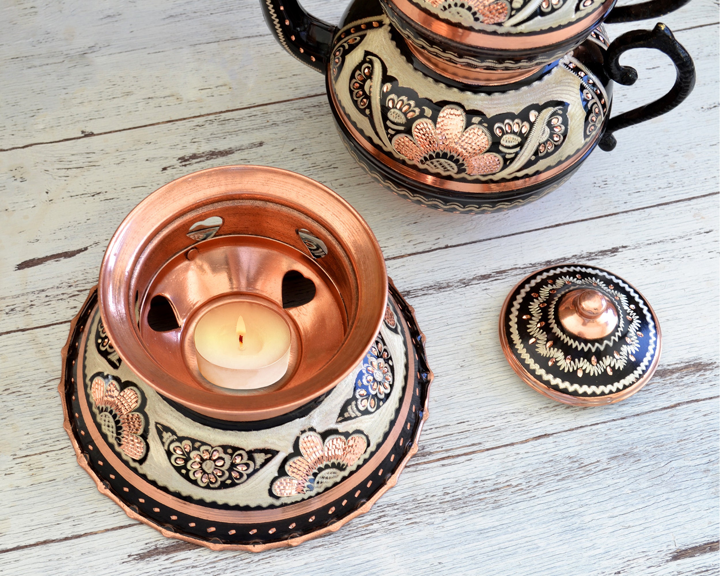 Handmade Original Copper Turkish Tea Pot Kettle –