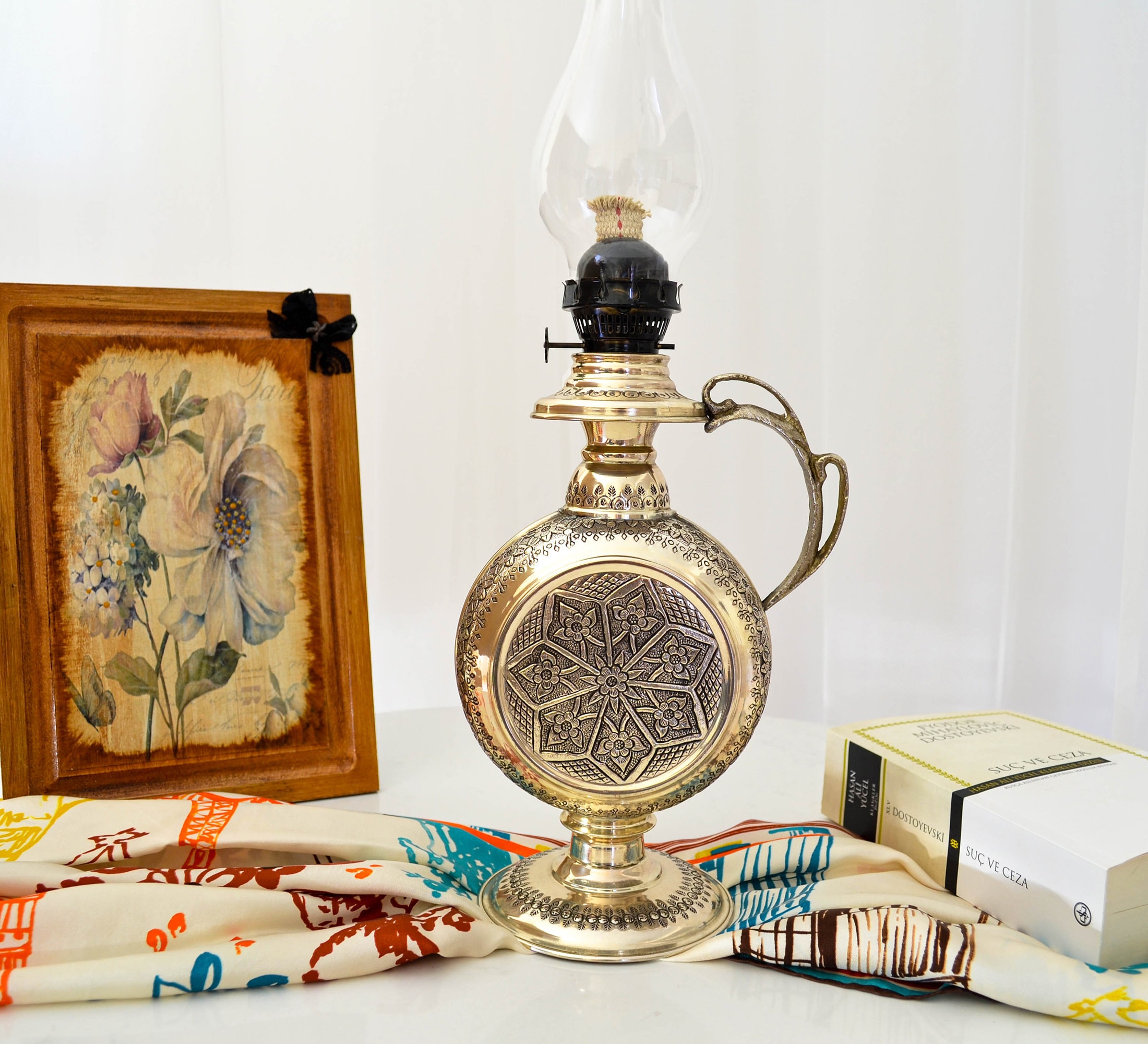 Copper Oil Lamp Turkish Oil Lamp Kerosene Lantern Etsy