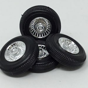 Muscle Car Wheels with Knock Offs – Model Car Junkyard Wheel & Tire Set #E718