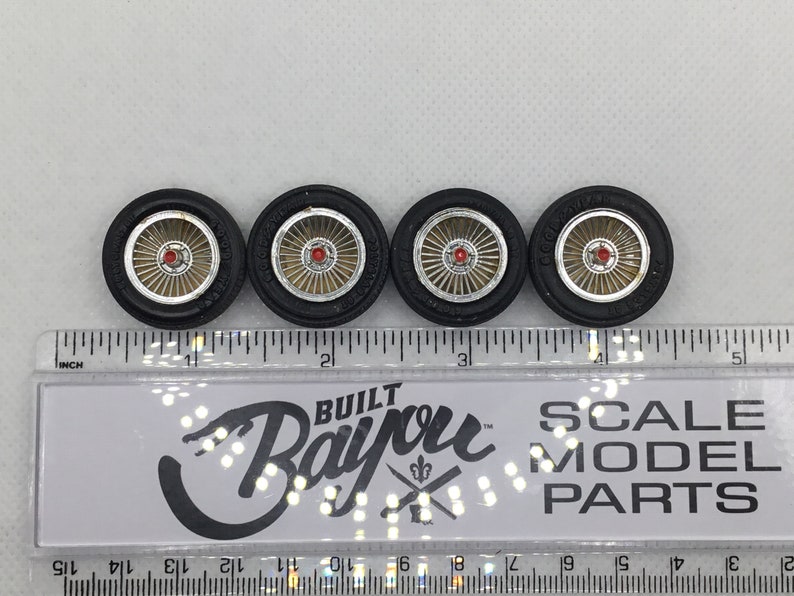 30 Finned Spoke Model Car Junkyard Wheel & Tire Set E779 Etsy
