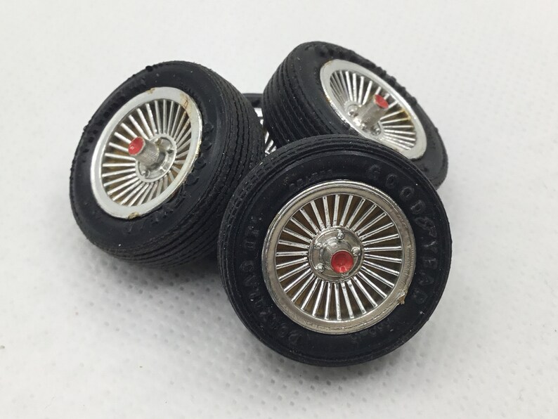 30 Finned Spoke Model Car Junkyard Wheel & Tire Set E779 Etsy