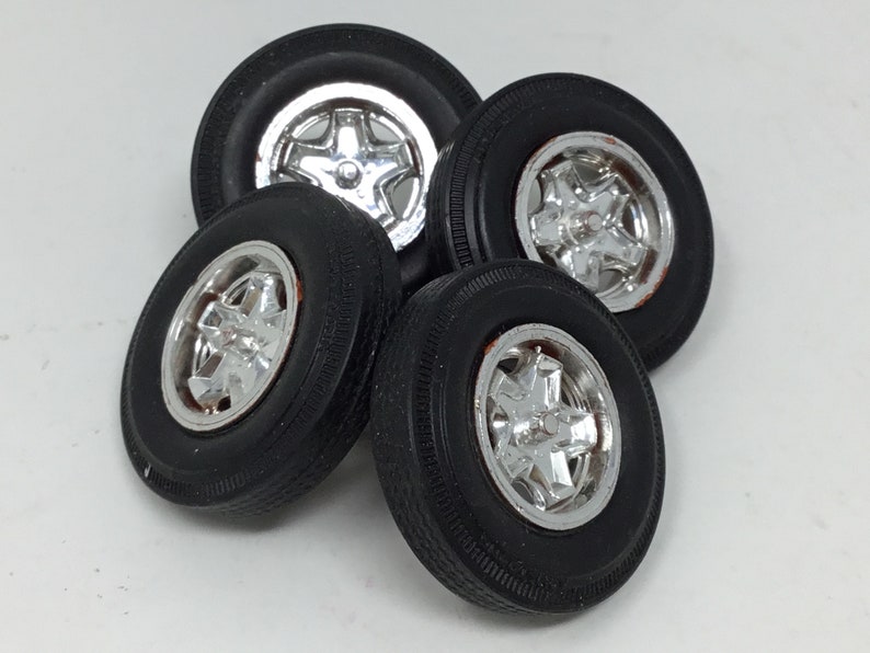 Model Car Junkyard Wheel & Tire Set Truck or Trailer Wheels E254 Etsy