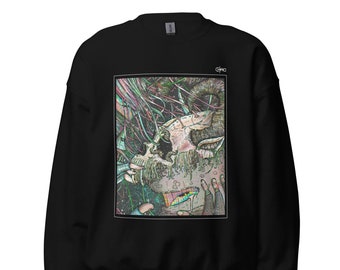 Multicolored Unisex Sweatshirt Graphic Illustration // "Resurrection"