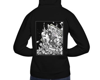 Black Unisex Graphic Illustration Hoodie/ "Didn't We Have Fun?"