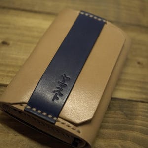 trifold wallet- hand made in Japan with Shonan leather