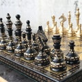 Handmade Chess Board Set | Luxury Chess Board | Gift for him | Heavy Chess for Birthday/ Anniversary Gift with black leatherette box/Red Box product logo