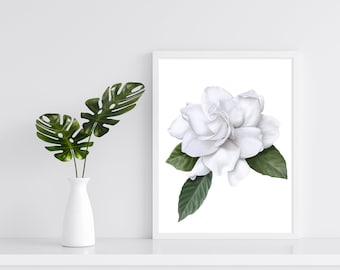 Gardenia Flower Print | Floral Wall Art | Digital Download
