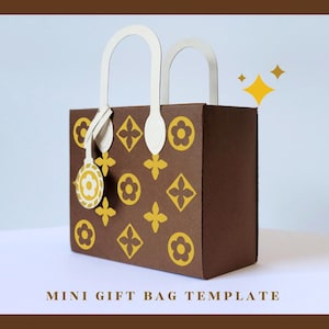 Plantilla para bolsa de regalo de fiesta / Mini bolsa de regalo con patrón / Archivos Cricut / Archivo SVG