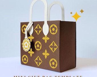 Party Favor Bag Template | Mini Pattern Gift Bag | Cricut Files | SVG File