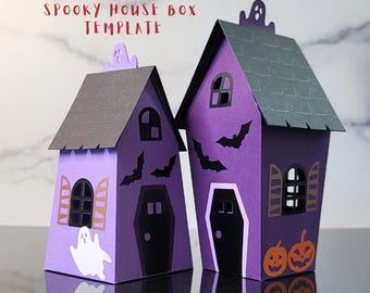 Spooky Haunted House Gift Box Template | DIY Cricut SVG File