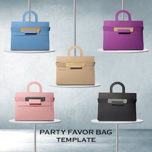 Party Favor Box Template | Gift Card Bag | Cricut Files | No Glue Needed