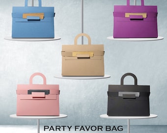 Party Favor Box Template | Mini Gift Bag | Cricut Files | No Glue Needed