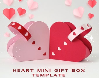 Heart Favor Box Template | DIY Party Gift | Cricut SVG File