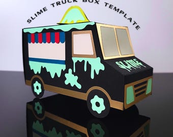 Slime Truck Gift Box Template | DIY Cricut SVG File