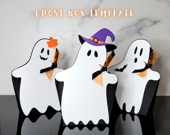 DIY Ghost Gift Box Template | Halloween SVG File