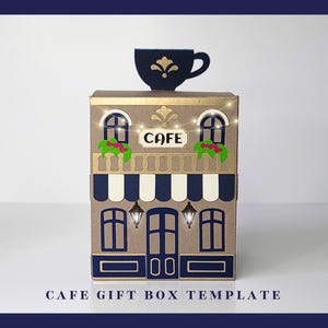 Cafe Geschenkbox Vorlage | SVG-Datei für Cricut | Handgemachte Geschenkbox | Cookie-Geschenk-Box