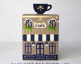 Cafe Gift Box Template | Cricut SVG File (Digital Download)