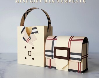 Plaid Mini Gift Bag Template | DIY Bag | Cricut SVG File