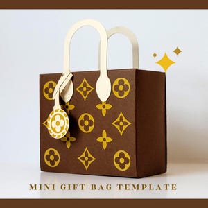 Plantilla para bolsa de regalo de fiesta / Plantilla para bolsa de regalo pequeña / Archivos Cricut / Archivo SVG
