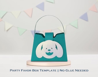 Dog Favor Bag Template | Kids Party Goodie Bag | Cricut SVG, PNG, PDF