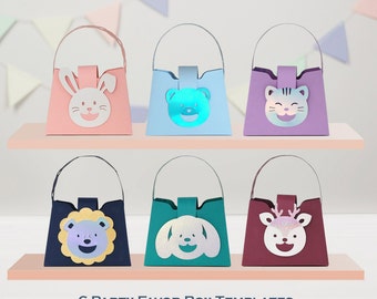Animal Party Favor Bag Template | Cricut SVG, PNG, PDF