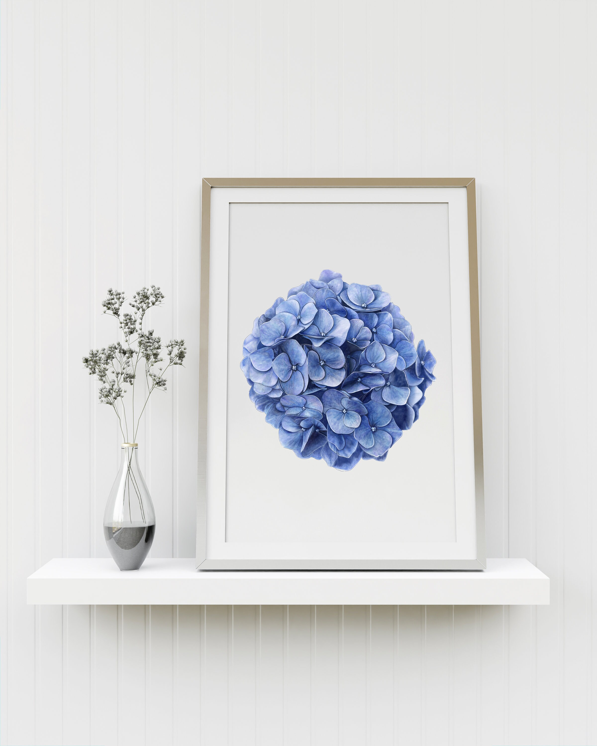 Hydrangea Flower Artwork Flower Wall Art Printable Art Digital Download ...