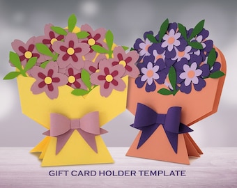 Gift Card Holder Template | Mother's Day Card | Birthday Card | Cricut Files