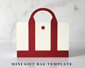 DIY Mini Gift Bag Template | Tote Bag Style | Cricut SVG File