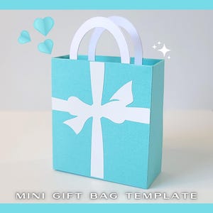 Party Geschenk Vorlage | Mini Geschenktüte Vorlage | Ripsband Tasche | Rechteck + Quadrat 2 Formen | Cricut Dateien | SVG-Datei