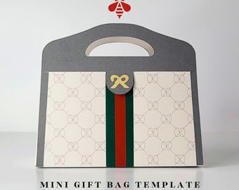 Party Favor Bag Template | Mini Tote Gift Bag | Cricut Files | SVG File